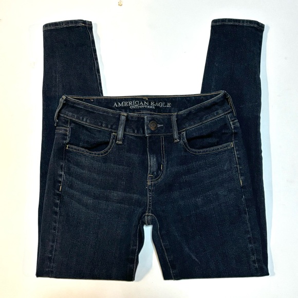 AE Super Stretch x4 Jegging Jeans Dark Wash 0S or 0 Short - Picture 6 of 12